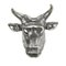 Testa di toro in metallo lucidato, Immagine 2