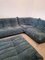 Togo Modular Sofa in Blue Corduroy with Footstool by Michel Ducaroy for Ligne Roset, 1970s, Set of 4 3