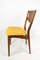 Danish Teak & Yellow Fabric Dining Chairs, 1960, Set of 4, Image 16