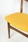 Danish Teak & Yellow Fabric Dining Chairs, 1960, Set of 4, Image 14