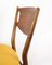 Danish Teak & Yellow Fabric Dining Chairs, 1960, Set of 4, Image 2