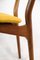 Danish Teak & Yellow Fabric Dining Chairs, 1960, Set of 4 3