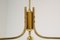 Brass and Glass Ceiling Light, 1980s 13