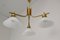 Brass and Glass Ceiling Light, 1980s, Image 4