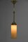 Lámpara colgante Art Déco de latón y vidrio, años 30, Imagen 12