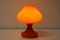 Orange Glass Table Lamp attributed to Valasske Mezirici, 1970s, Image 8