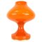 Lámpara de mesa de vidrio naranja atribuida a Valasske Mezirici, años 70, Imagen 1