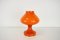 Lámpara de mesa de vidrio naranja atribuida a Valasske Mezirici, años 70, Imagen 3