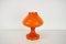 Orangefarbene Glas Tischlampe, 1970er 3