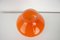 Lámpara de mesa de vidrio naranja atribuida a Valasske Mezirici, años 70, Imagen 2