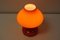 Orange Glass Table Lamp attributed to Valasske Mezirici, 1970s 9