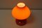 Orange Glass Table Lamp attributed to Valasske Mezirici, 1970s, Image 9