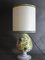 Antique White and Green Table Lamp, Image 1