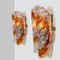 Murano Clear and Orange Glass Wall Lights, 1970s, Set of 2 10