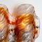 Murano Clear and Orange Glass Wall Lights, 1970s, Set of 2 12