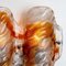 Murano Clear and Orange Glass Wall Lights, 1970s, Set of 2, Image 12