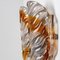 Murano Clear and Orange Glass Wall Lights, 1970s, Set of 2 8