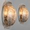 Clear Glass Leaf Wall Sconces,1970, Set of 2 7