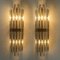 Murano Glass and Gilt Brass Sconce in the style of Venini, 1960s 16