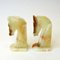 Vintage Handacarved Onyx Horseheads Bookends, Italy, 1970s, Set of 2, Image 5