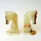 Vintage Handacarved Onyx Horseheads Bookends, Italy, 1970s, Set of 2 4