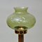 Norwegian Odel Brass Candleholder with Green Shade, 1960s 4