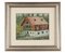 Unknown, Mountain House, Drawing in Tempera, Mid-20th Century, Framed 1