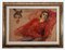Antonio Feltrinelli, Woman in Red, Oil on Board, años 30, Imagen 1