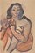 Jean Delpech, Nude, Original Watercolour, Mid-20th Century 1