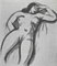 Jean Delpech, Akt, Original Aquarell, Mitte des 20. Jahrhunderts 1