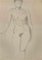 Jean Delpech, desnudo, dibujo a lápiz original, mediados del siglo XX, Imagen 1