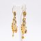 14 Karat Yellow Gold Earrings with Corals and Sapphires, Late 1800s, Set of 2 3