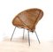 Mid-Century Cone Wicker & Iron Bucket Chair from Habitat, 1960s 6