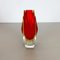 Große rote Sommerso Vase aus Muranoglas von Flavio Poli, Italien, 1970er 5
