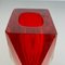 Large Red Murano Glass Sommerso Vase attributed to Flavio Poli, Italy, 1970s 10