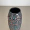 Crusty Fat Lava Multi-Color Vase from Scheurich, Germany, 1970s 7