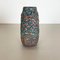 Crusty Fat Lava Multi-Color Vase from Scheurich, Germany, 1970s 2