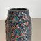 Crusty Fat Lava Multi-Color Vase from Scheurich, Germany, 1970s 13