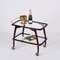 Mid-Century Italian Beech and Brass Bar Cart attributed to Cesare Lacca, 1950s, Image 11