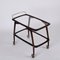 Mid-Century Italian Beech and Brass Bar Cart attributed to Cesare Lacca, 1950s, Image 8