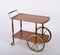 Mid-Century Italian Mahogany and Brass Serving Bar Cart, 1960s 2