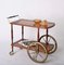 Mid-Century Italian Mahogany and Brass Serving Bar Cart, 1960s 13