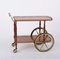 Mid-Century Italian Mahogany and Brass Serving Bar Cart, 1960s 8