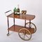 Chariot de Bar Mid-Century en Acajou et Laiton, Italie, 1960s 11