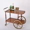 Mid-Century Italian Mahogany and Brass Serving Bar Cart, 1960s 11