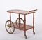 Mid-Century Italian Mahogany and Brass Serving Bar Cart, 1960s 6