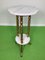 Tall Empire Style Side Table with Round Marble Tops, 1900s, Image 3