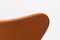 Sedia da scrivania girevole 3117 in pelle color cognac attribuita ad Arne Jacobsen per Fritz Hansen, 1960, Immagine 7