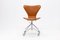 Cognac Leather First Series 3117 Desk Swivel Chair by Arne Jacobsen for Fritz Hansen, 1960 5