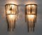 Lámparas de pared Cascata de cristal de Murano cincelado de Carlo Nason para Mazzega, años 60. Juego de 2, Imagen 2
